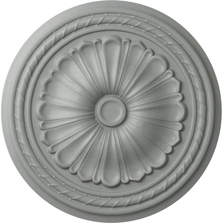 Ekena Millwork Alexa Ceiling Medallion (Fits Canopies up to 2 7/8"), 20 1/2"OD x 1 7/8"P, Primed White CM20AL